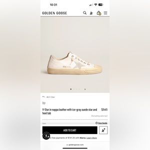 Golden Goose, V-Star in nappa leather with ice-gray suede star and heel tab
